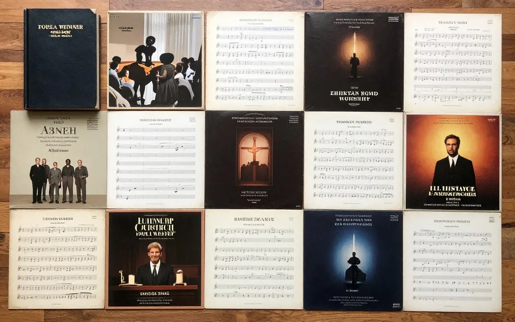collection of worship song albums and hymnals representing honorable mentions