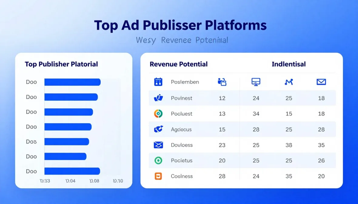 comparison chart of top 10 ad publishers showing performance metrics