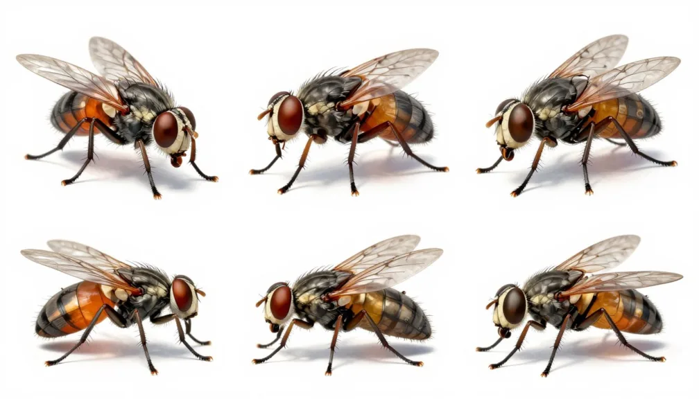dangerous flies species comparison showing tsetse fly and other harmful insects