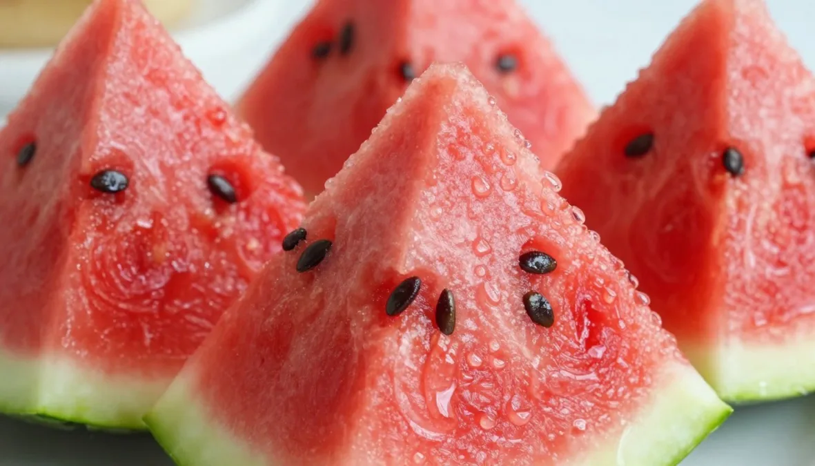 fresh watermelon slices providing hydration and natural energy