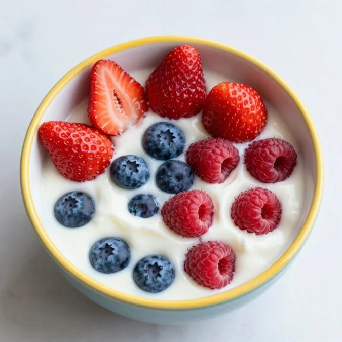 greek yogurt with mixed berries healthy kids snack