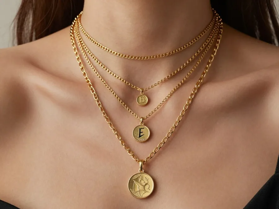 layered pendant necklaces 2026 gold chains mixed lengths personalized jewelry stacking trend