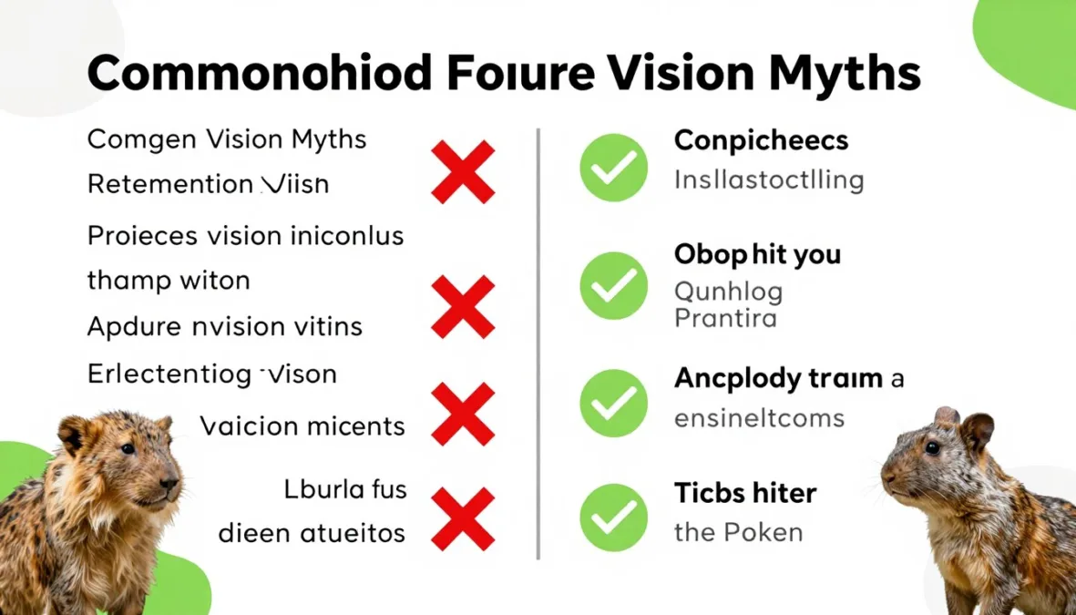 myth versus fact comparison about animal vision capabilities