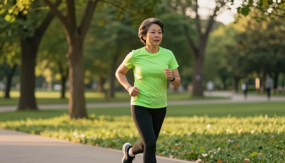 person exercising outdoors representing active lifestyle for brain health