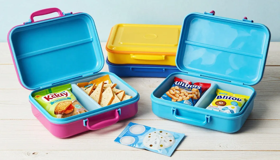 portable healthy snacks packed in lunch boxes