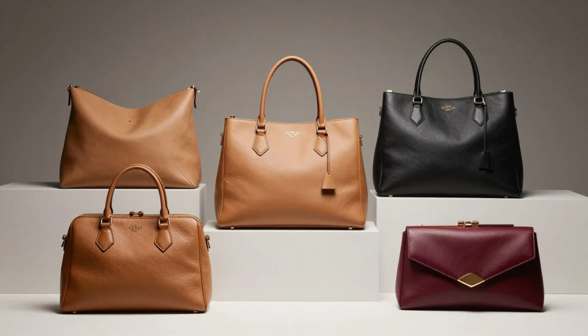 structured designer handbags 2026 leather bags geometric shapes trapezoid boxy totes fashion accessories