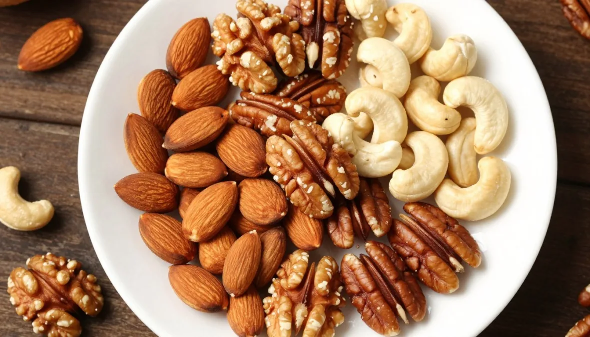 variety of mixed nuts showing healthy fats and protein for hip muscle development variety of mixed nuts showing healthy fats and protein for hip muscle development