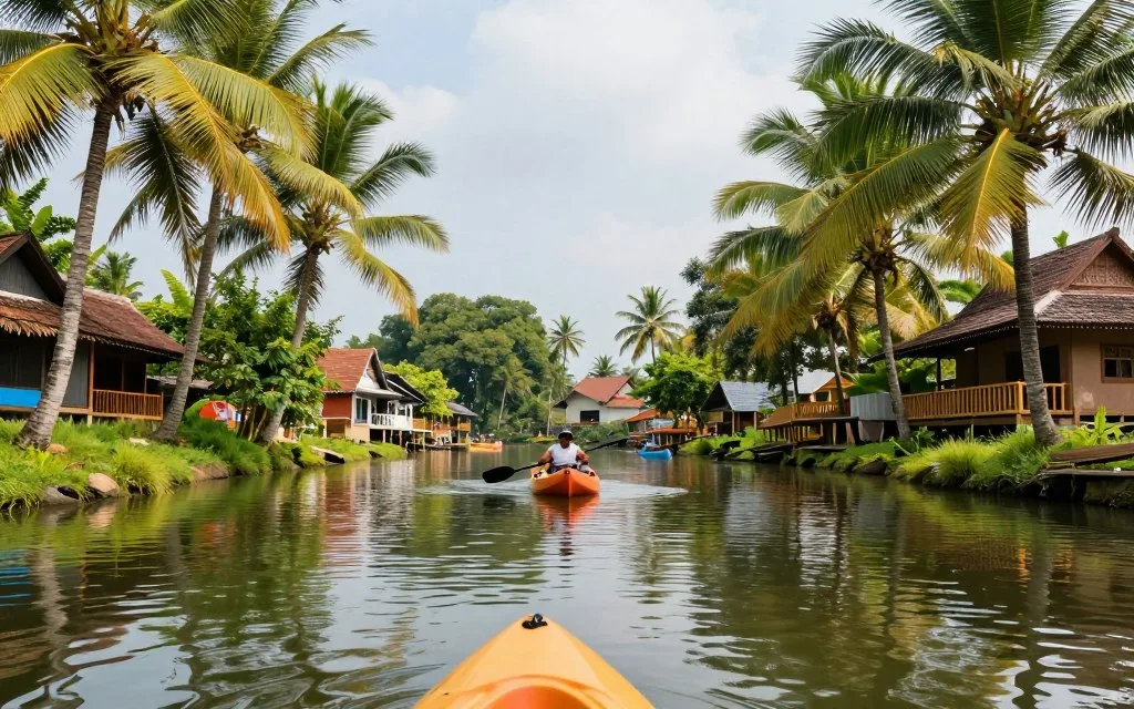 Alappuzha village canal kayak