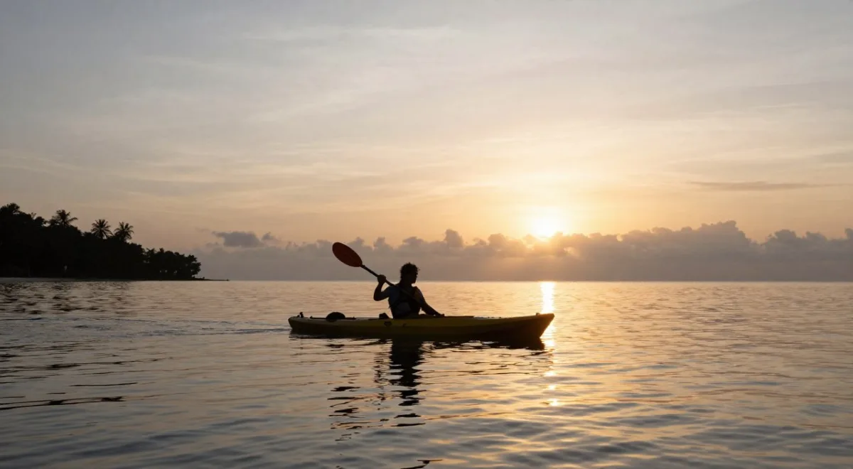 Andaman kayaking at sunrise