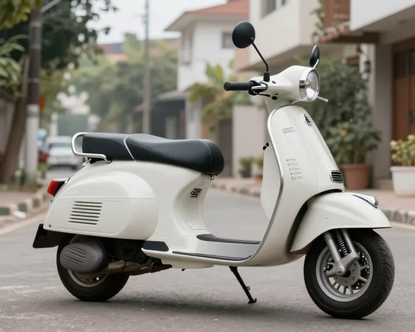 Bajaj Chetak inspired electric scooter with metal-look build quality