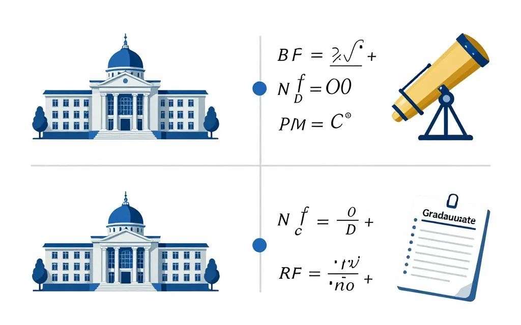Comparison of astronomy universities India study options