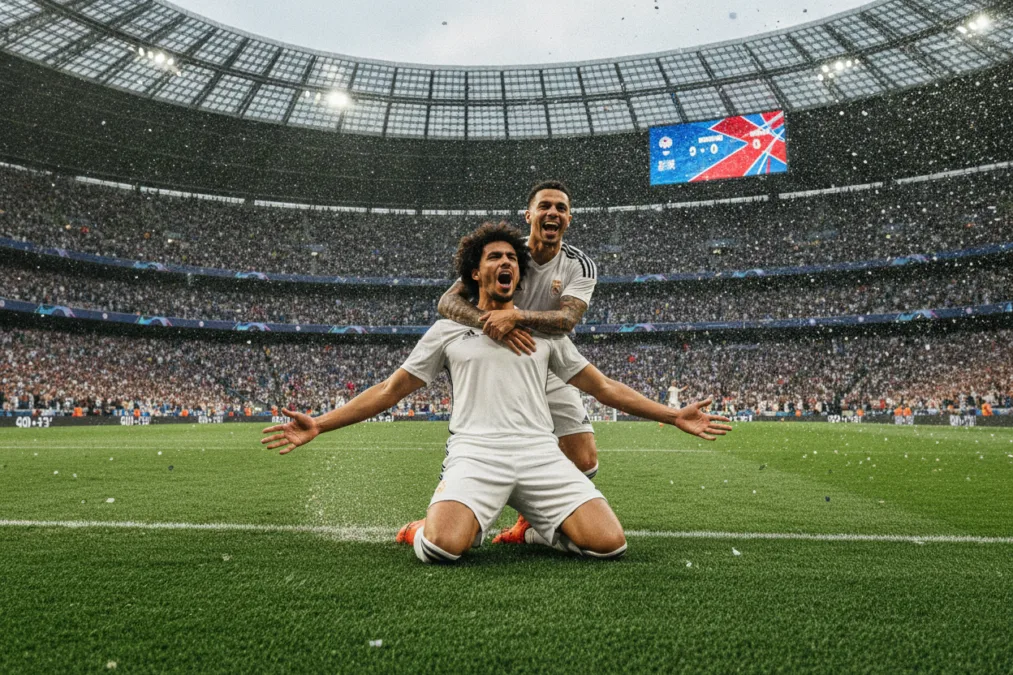 Footballer scoring in a professional match Footballer scoring in a professional match