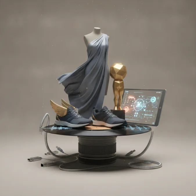 Global entertainment culture represented in a final editorial image