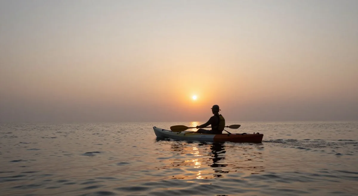 Goa sunset sea kayaking