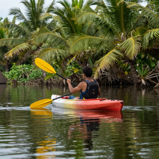 Kayaking in Kumarakom Kerala