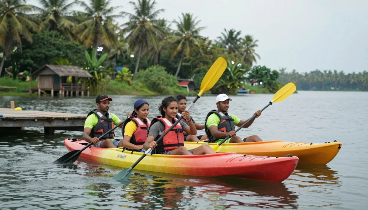 Kayaking tour launch in Alappuzha
