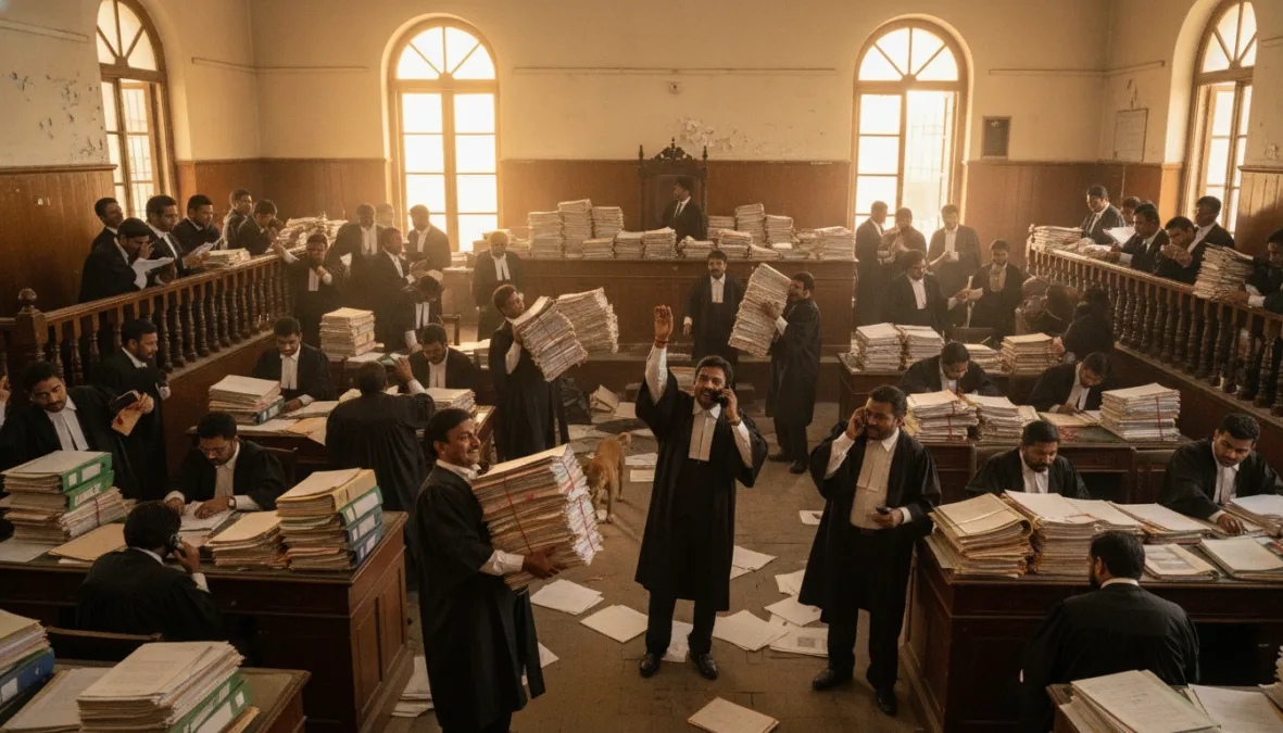 Maamla Legal Hai Indian courtroom comedy setting