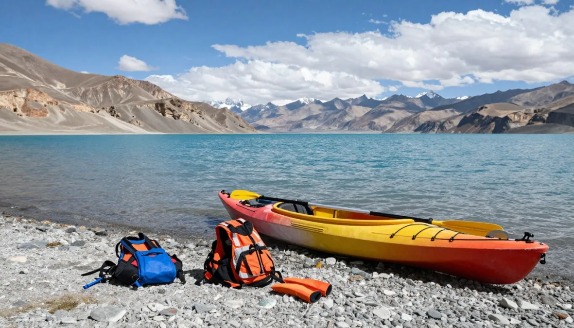 Pangong Lake kayak equipment