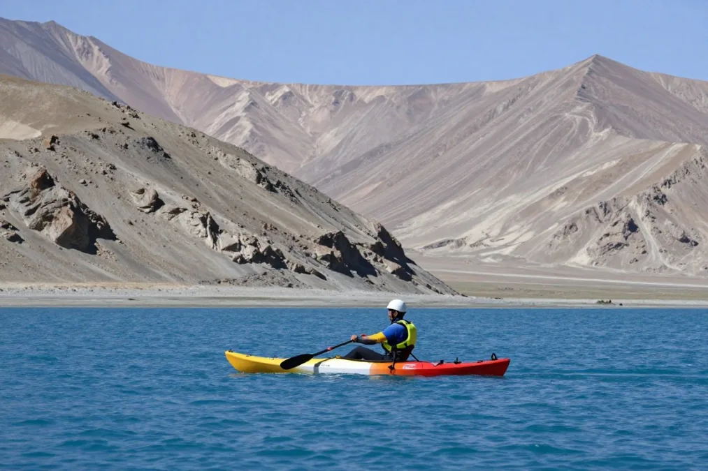 Pangong Lake kayaking in Ladakh