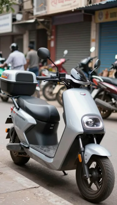 River Indie inspired utility electric scooter with spacious urban design