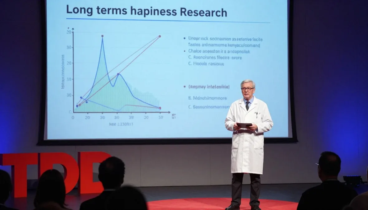 Robert Waldinger presenting research on a good life