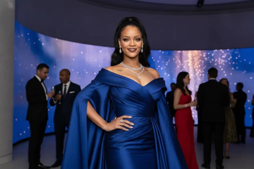 Singer and business leader at a public event Singer and business leader at a public event