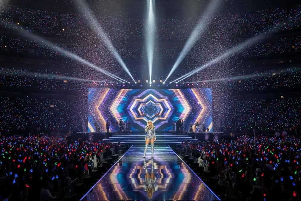 Taylor Swift-inspired stadium concert scene Taylor Swift-inspired stadium concert scene