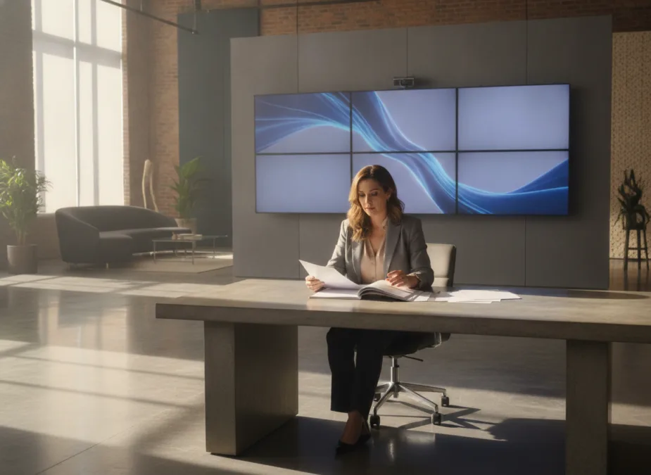 Television producer working on a scripted project Television producer working on a scripted project