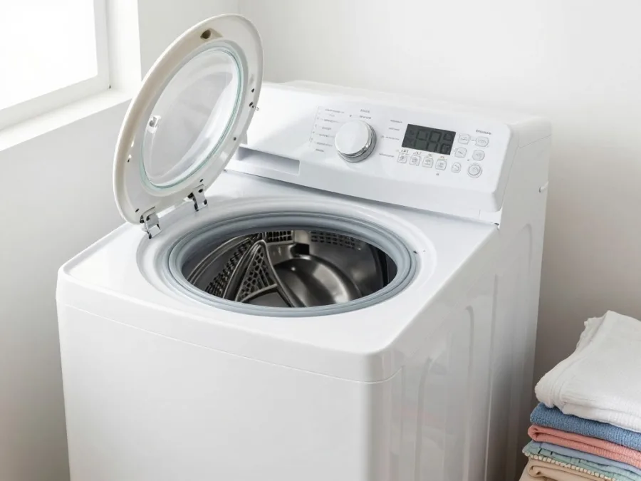 fully automatic top load washing machine in an Indian home