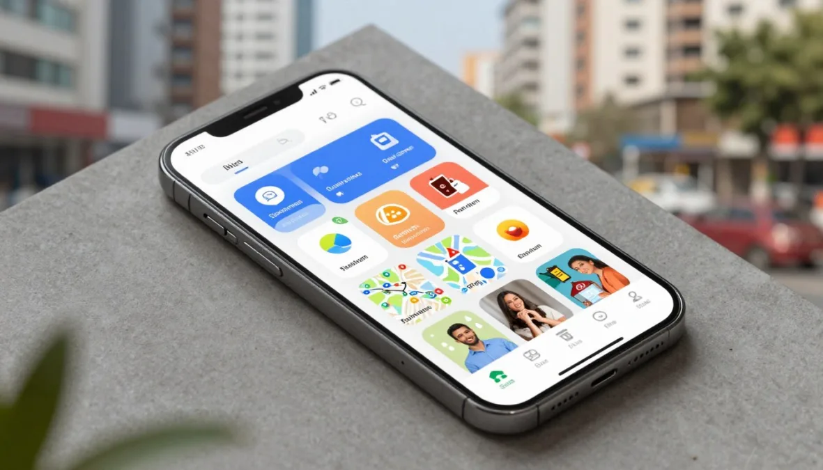top 10 apps for daily use in India shown on a smartphone
