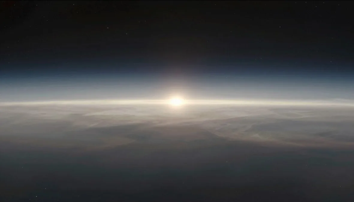 Spectroscopic light filtering through the atmospheric haze of a giant gas exoplanet
